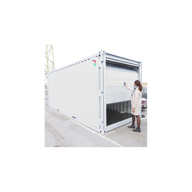 Contentor de armazenamento de 20 pés com porta seccional de garagem