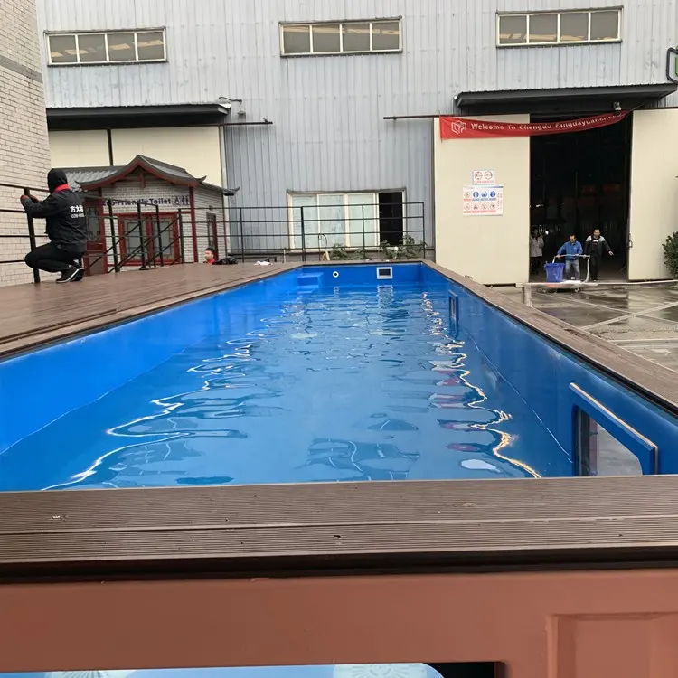 Container de piscina SP02 de 11,8 m com revestimento em fibra de vidro - Image 2