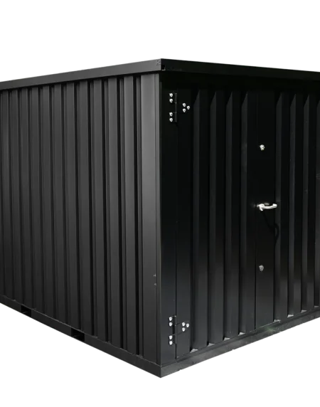 Contentor desmontável 3 x 2 m – Porta dupla PC – Preto (RAL 9005)