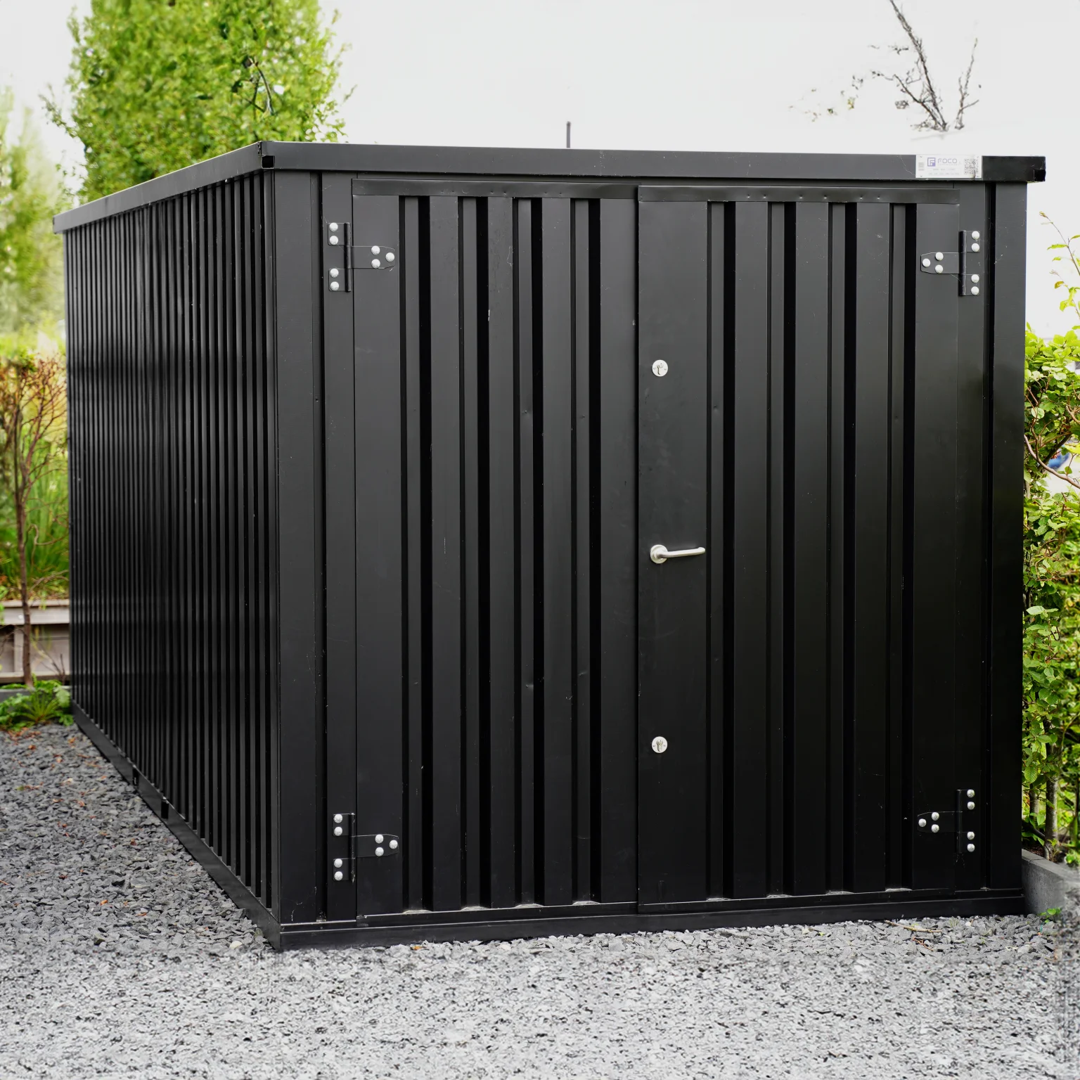 Contentor desmontável 6 x 2 m – Porta dupla – Preto RAL 9005 - Image 2