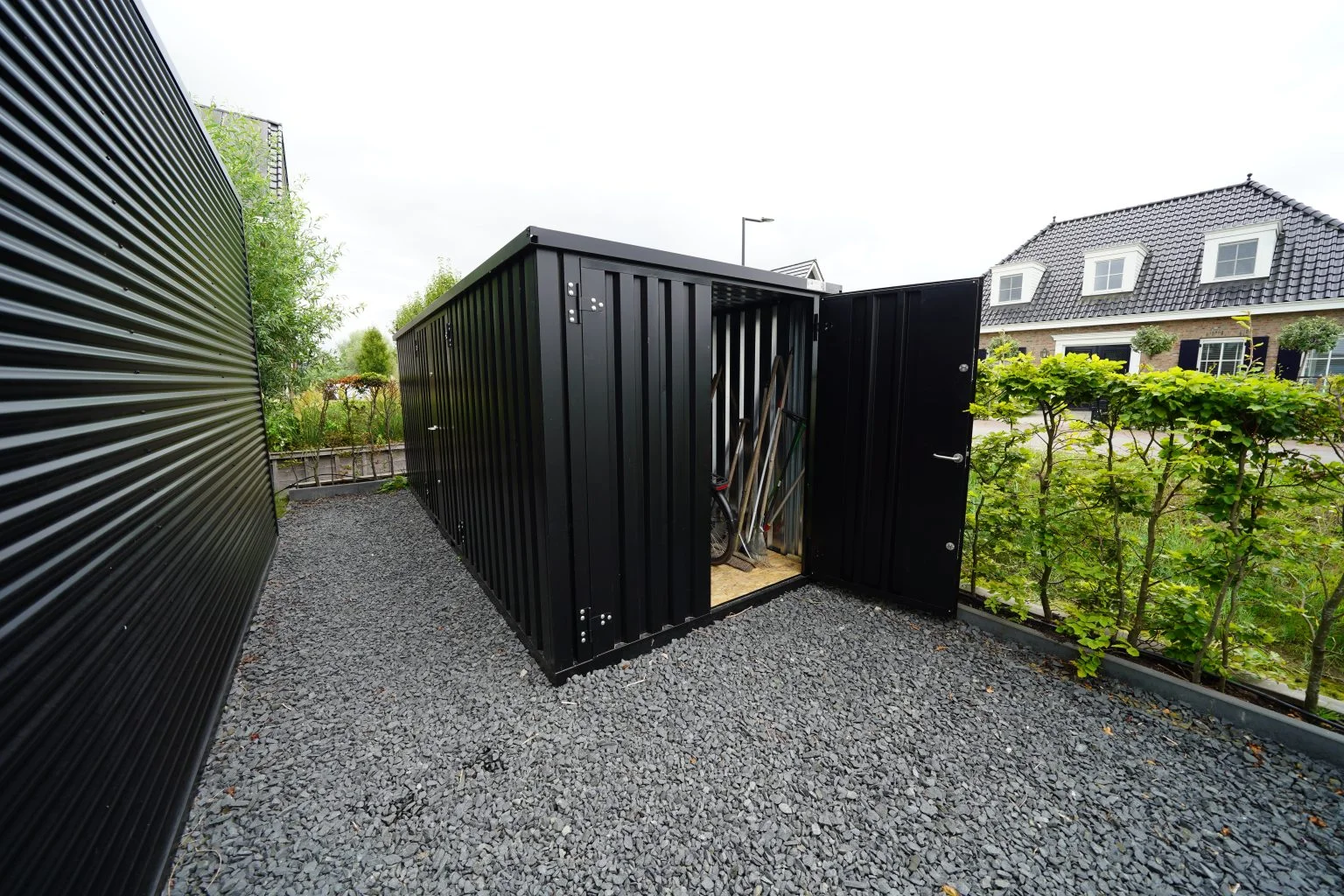Contentor desmontável 6 x 2 m – Porta dupla – Preto RAL 9005 - Image 3