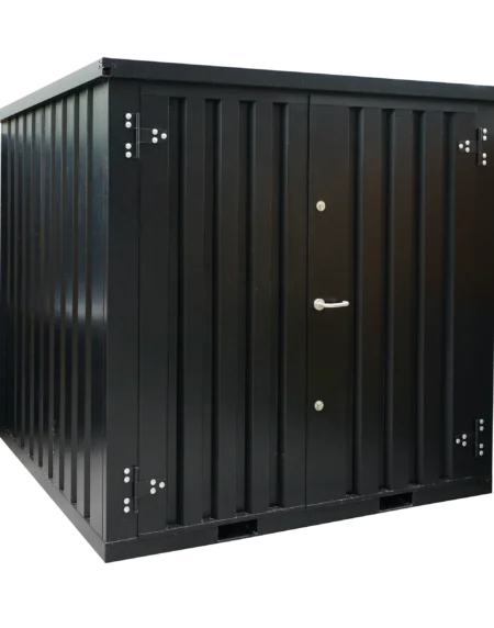 Contentor desmontável preto 2 x 2 m – Porta dupla