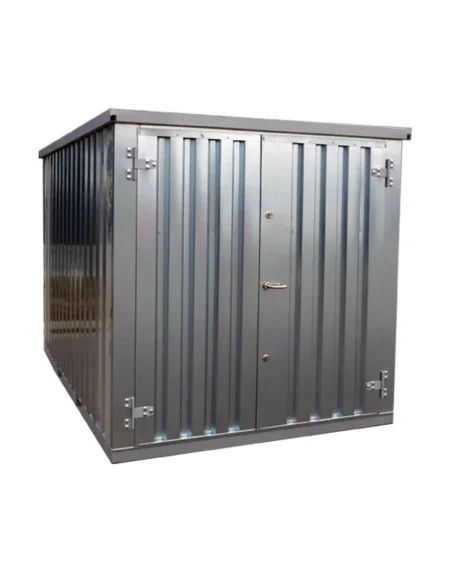 Contentor desmontável de 4 x 2 m – Porta dupla de 2 m – Galvanizado