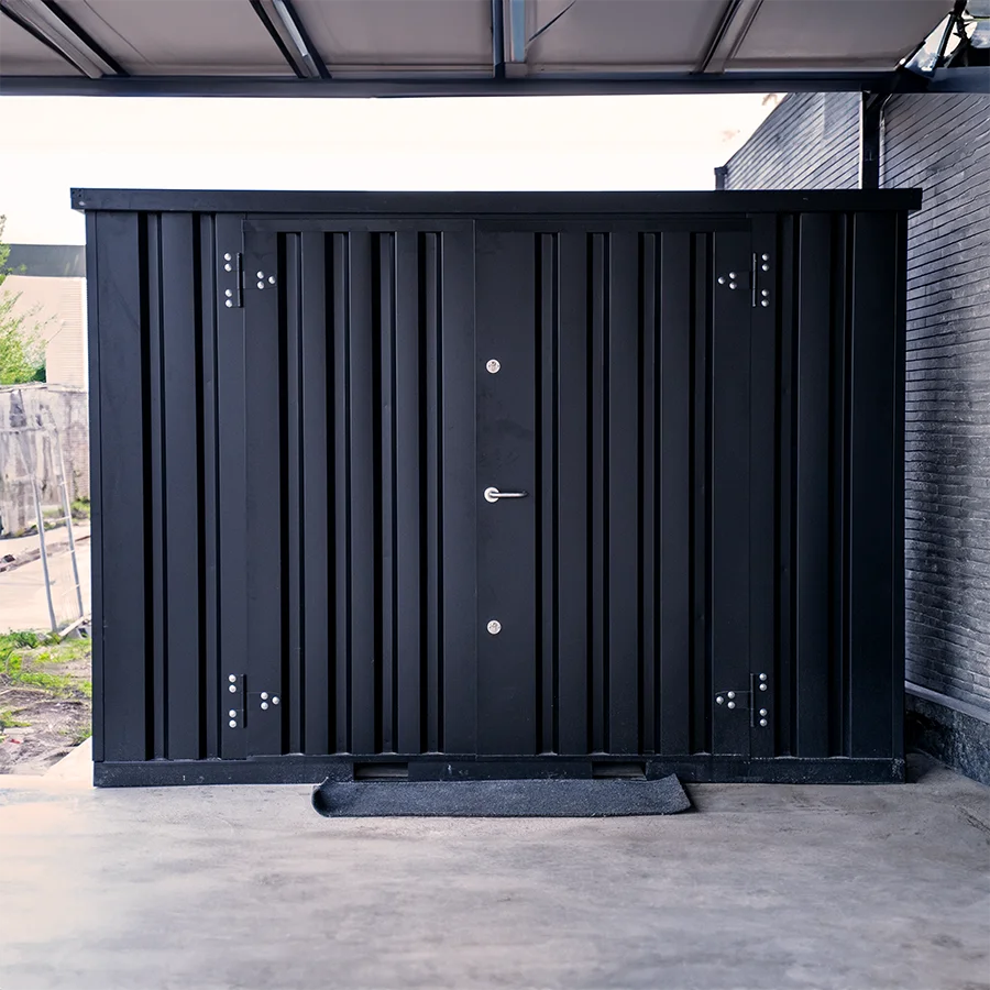 Contentor desmontável preto de 3 x 2 m – Porta dupla lateral de 3 m - Image 2