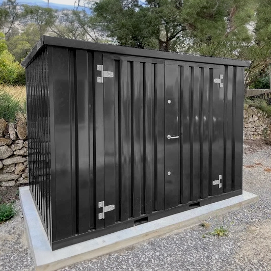 Contentor desmontável preto de 3 x 2 m – Porta dupla lateral de 3 m - Image 3
