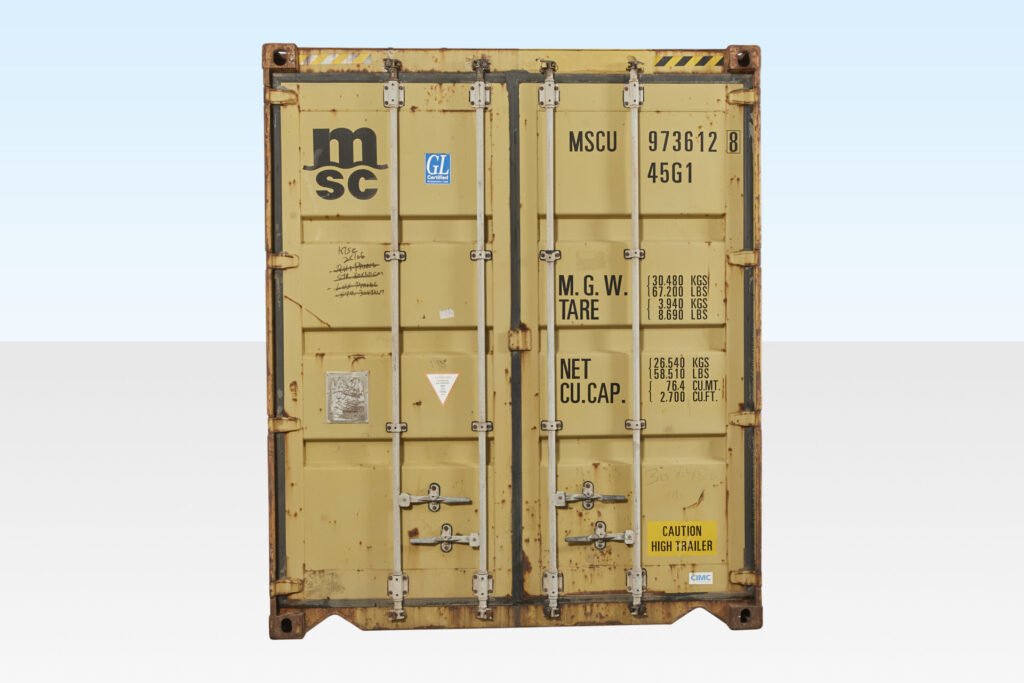 Contentor de transporte High-Cube usado de 40 pés x 8 pés