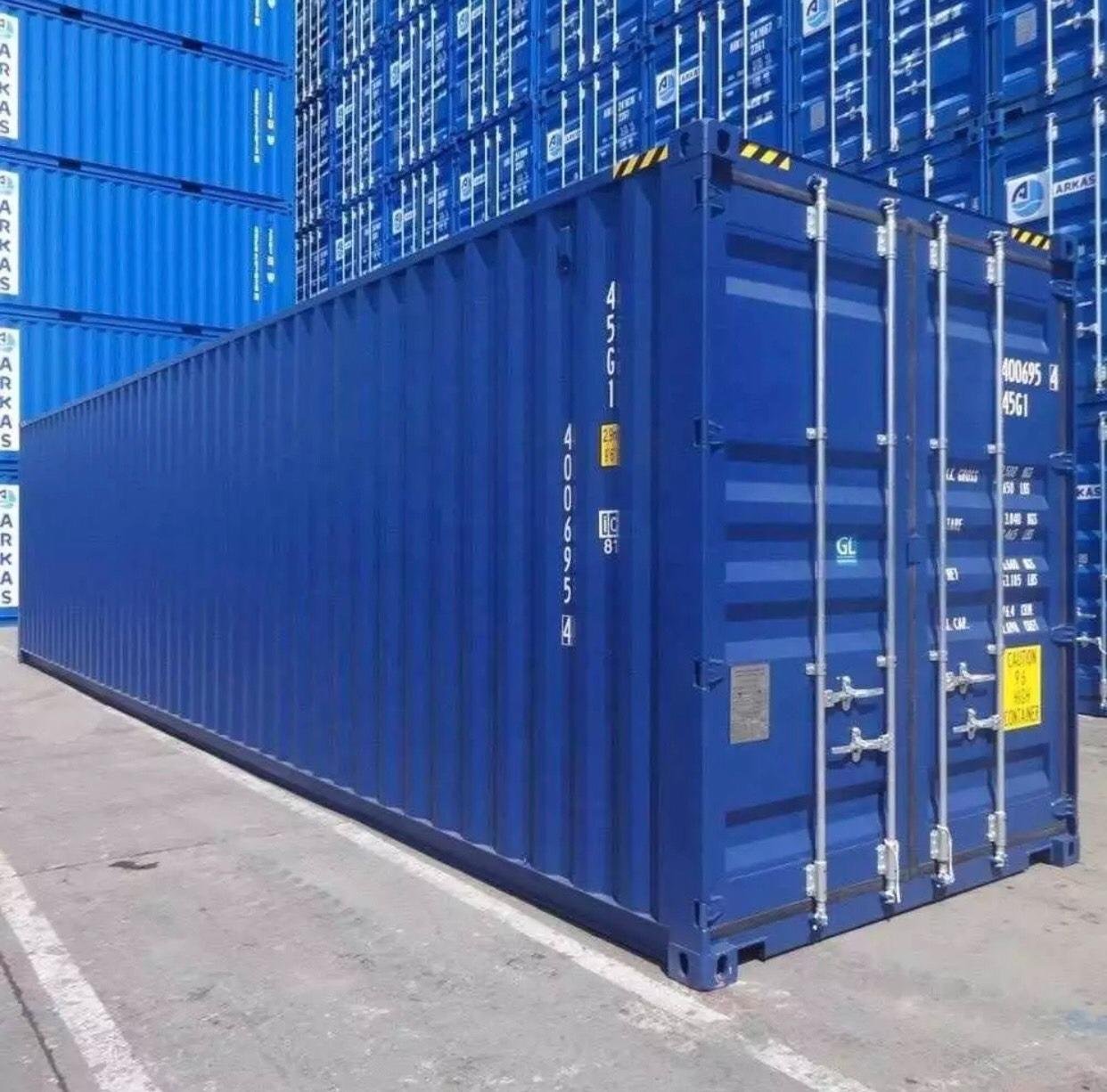 Contentor de transporte azul Hc de 40 pés